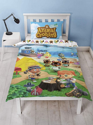 Animal Crossing Single Duvet Cover And Pillowcase Set from B&Q