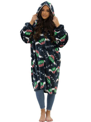 Friends Logo Wearable Hooded Fleece BlanketAdult Large from B&Q