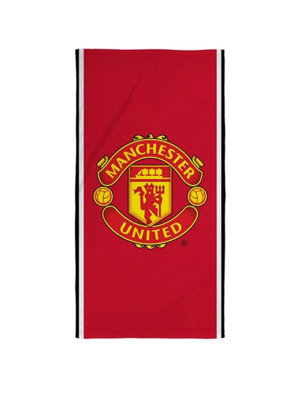 MAN UNITED Manchester United Fc Stripe Towel from B&Q