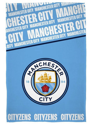 MAN CITY Manchester City Fc Cityzens Fleece Blanket from B&Q
