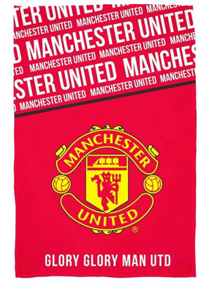 MAN UNITED Manchester United Fc Crest Fleece Blanket