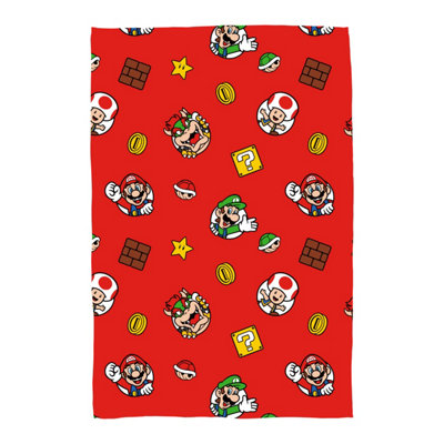 Nintendo Here We Go Again Fleece Throw Blanket