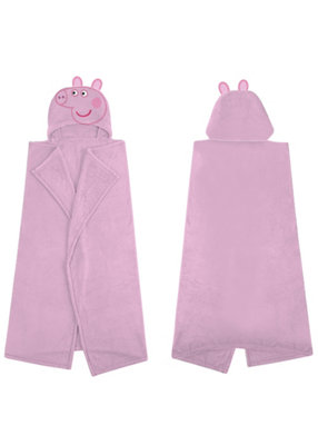 Peppa Pig Hooded 3D Fleece Throw Blanket from B&Q