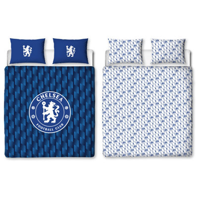 Chelsea Football Club Geometric Double Duvet Cover from B&Q