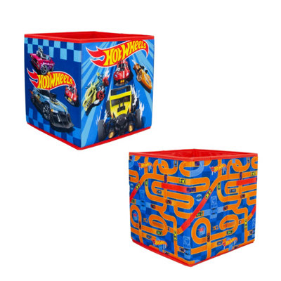 B&Q -  Hot Wheels Cars Storage Boxes 2 Pack Foldable Kids Toys Compact Organiser Cubes - Image 9