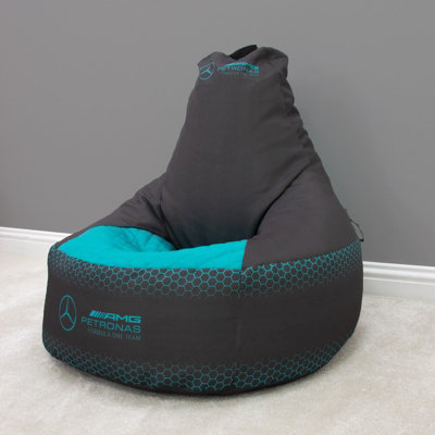 Mercedes Amg Petronas Black/Green Mercedes Hexagon Bean Bag Chair Extra Large