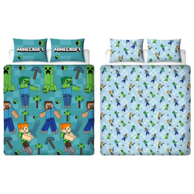 Minecraft Levels Double Duvet Cover from B&Q
