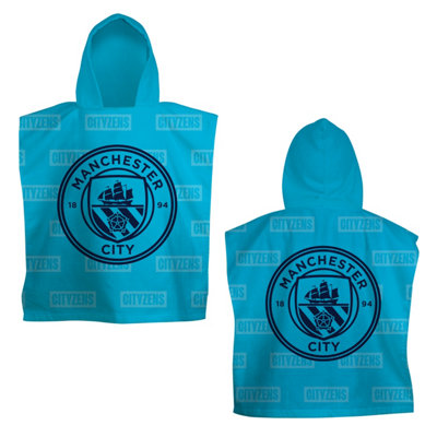 MAN CITY Manchester City Fc Towel Poncho from B&Q