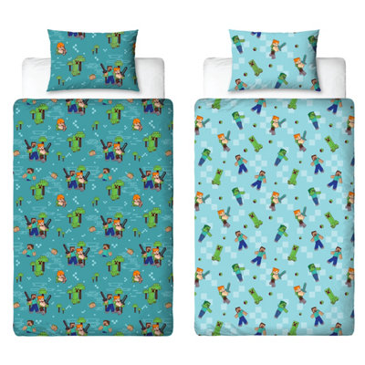 Minecraft Levelup Single Rotary Duvet from B&Q