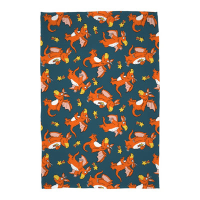 B&Q -  Zog The Dragon Stars Fleece Blanket