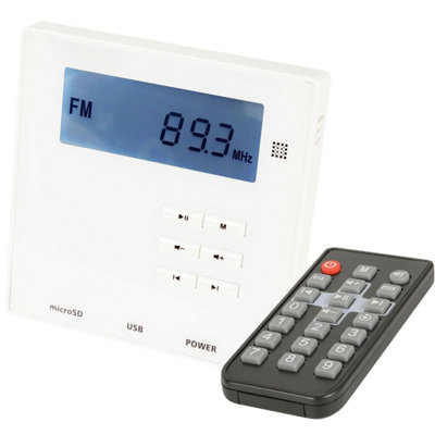 B&Q -  Wall Mounted Micro Bluetooth AmplifierStereo Hifi Bathroom Kitchen Music Kit