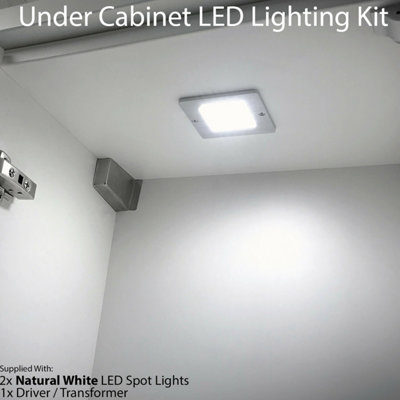 2-Pack Ultra-Slim Aluminium Led Under Cabinet Lights With DriverNatural White from B&Q