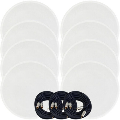 Loops Active Bluetooth 8X Ceiling Speaker Kit 50W Wireless Hifi Audio Streaming System from B&Q