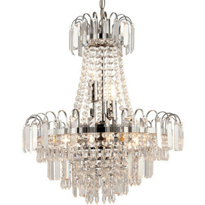 Hanging Ceiling Chandelier Pendant 6 Light Glass Retro Lamp Bulb Holder Fitting from B&Q