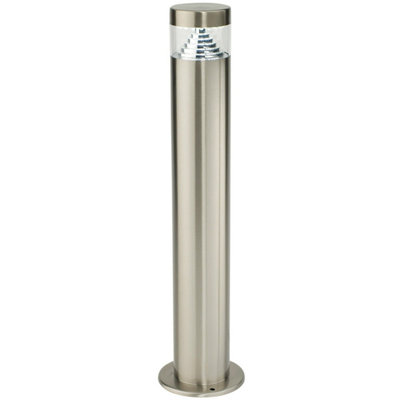 Outdoor Garden Bollard Light Steel Pyramid Cool White Led Path Lamp Post Ip44 from B&Q