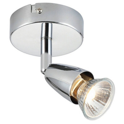 Led Adjustable Ceiling Spotlight Chrome Plate Single Gu10 Dimmable Downlight from B&Q