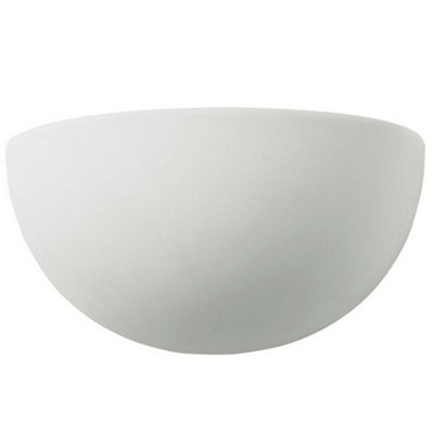 Dimmable Led Wall Light Unglazed Ceramic Round Dome Fitting Lounge Lamp Lighting from B&Q