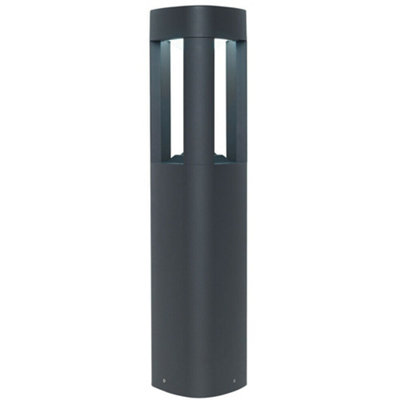 Outdoor Post Bollard Light Grey Triangle Modern Garden Driveway Path Lamp Led