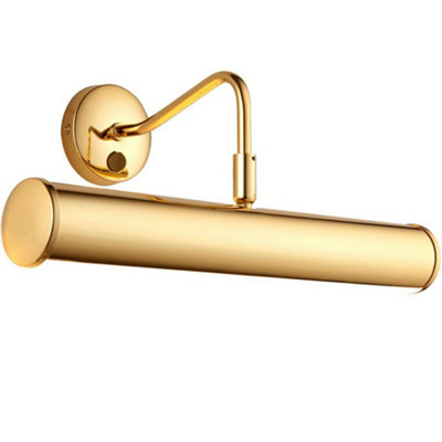 Led Twin Picture Wall Light Brass Plate Dimmable 6.2W Bulb Down Lighting Bar from B&Q