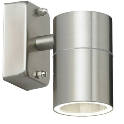 B&Q Ip44 Outdoor Accent Wall Lamp Gu10 Stainless Steel Porch Garden Down Light