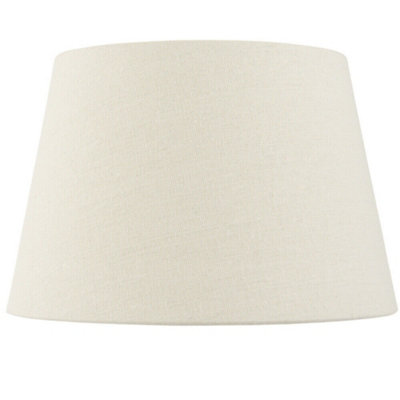  - 8" Inch Round Tapered Drum Lamp Shade Ivory Linen Fabric Cover Simple Elegant