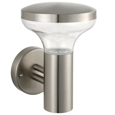 Ip44 Outdoor Led Lamp Stainless Steel Wall Light Modern Porch Vase Cool White from B&Q