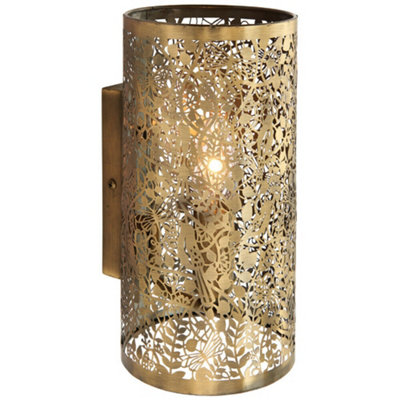  - Dimming Led Wall Light Pretty Brass Birds Steel Shade Modern Metal Lamp Fitting