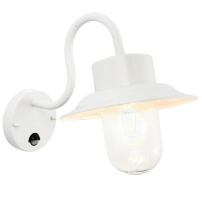 B&Q Ip44 Outdoor Wall Lamp Stoned Steel Fisherman Pir Lantern Porch Modern Curved 8M