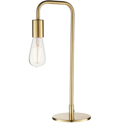 Modern Hangman Table Lamp Brass Industrial Metal Arm Bedside Desk Light Base from B&Q