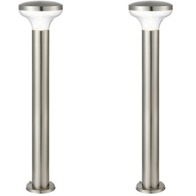 2 Pack Outdoor Post Bollard Light Marine Steel 1M Led Garden Driveway Path Lamp from B&Q