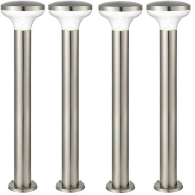 4 Pack Outdoor Post Bollard Light Marine Steel 1M Led Garden Driveway Path Lamp from B&Q