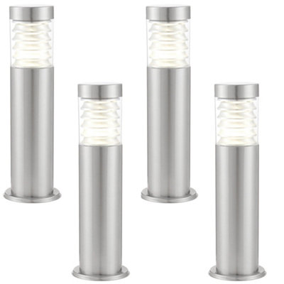 B&Q 4 Pack Outdoor Post Bollard Marine Steel 0.5M 10W Led Driveway Path Lamp Light
