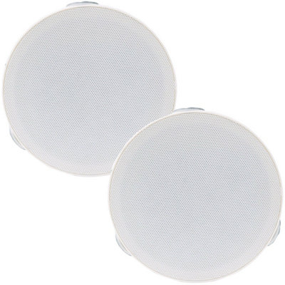 Loops Pair Of 4" Mini Low Profile Ceiling Speaker 8 Ohm 2 Way Compact Mount Slim Line Gold