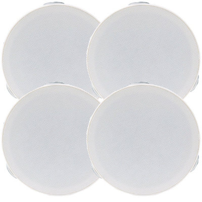 B&Q -  2X Pair 4" Mini Low Profile Ceiling Speaker 8 Ohm 2 Way Compact Mount Slim Line