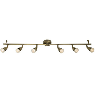  - Adjustable Ceiling Spotlight Antique Brass 6 Light Bar Downlight Modern Lamp