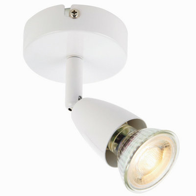 B&Q Led Adjustable Ceiling Spotlight Gloss Single Gu10 Dimmable Downlight White