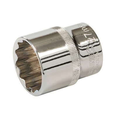 Pro 27mm Socket Driver 12 Point 1/2" Ratchet Spanner Bit Steel Square Drive Tool from B&Q