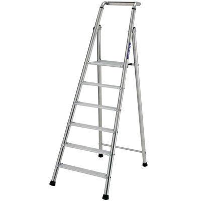1.4M Max Stability 6 Tread Aluminium Step Ladder With Anti-Slip Design For Diy Projects from B&Q