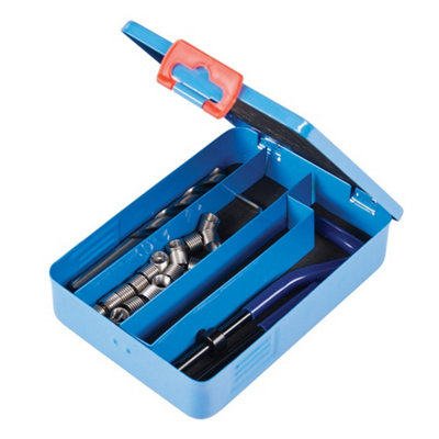 B&Q M8 X 1.25Mm Helicoil Thread Repair Kit Sprung Insert Coil Twist Drill Bit Kit