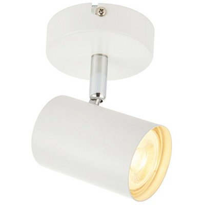 Led Adjustable Ceiling Spotlight Matt White Single Gu10 Dimmable Downlight from B&Q