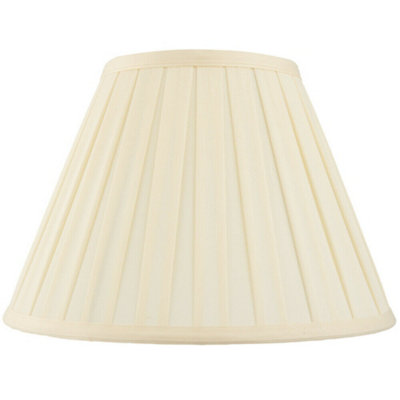  - 14" Tapered Drum Lamp Shade Cream Box Pleated Fabric Cover Classic & Elegant
