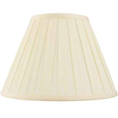  - 16" Tapered Drum Lamp Shade Cream Box Pleated Fabric Cover Classic & Elegant
