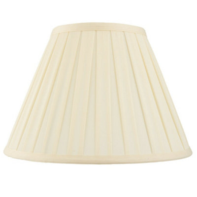  - 22" Tapered Drum Lamp Shade Cream Box Pleated Fabric Cover Classic & Elegant