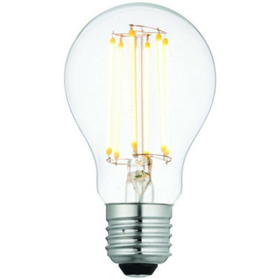 E27 Edison Dimmable Led Light Bulb 6W Warm White 2700K Glass Gls Filament Lamp from B&Q