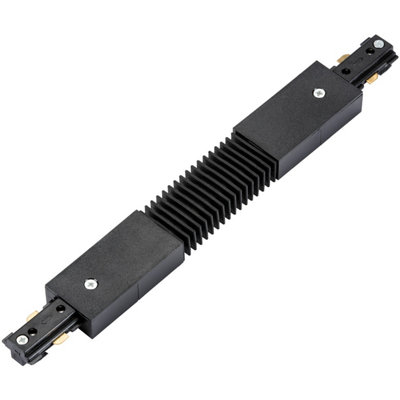 Commercial Track Light Flexible Connector300mm LengthBlack Pc Rail System from B&Q