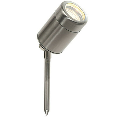 Ip65 Outdoor Ground Spike Lamp Wall & Sign Light Gu10 Bulb Marine Grade Steel from B&Q
