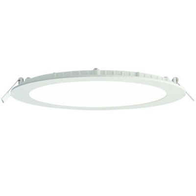  - Ultra Slim Round Flush Ceiling Light 18W Cool White Led 4000K Corridor Lamp