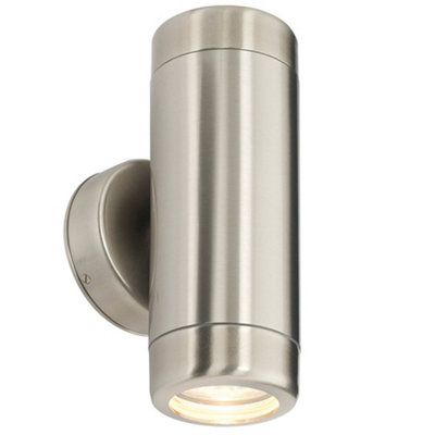  - Up & Down Twin Outdoor Wall Light2 X 7W Gu10 Led Marine Grade Stainless Steel