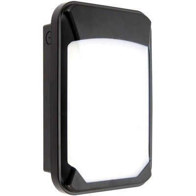 Outdoor Ip65 Commercial Bulkhead Wall LightCool White LedMicrowave Sensor from B&Q