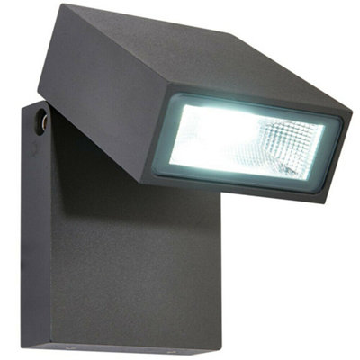  - Ip44 Outdoor Adjustable Spotlight Dark Anthracite 10W Cool White Led Security